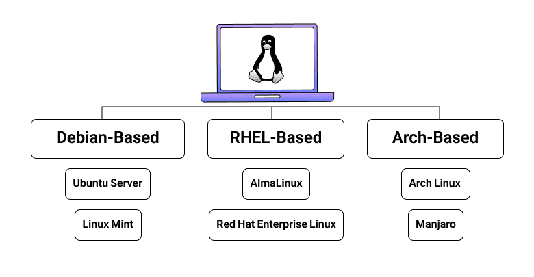 انواع دسته بندی توزیع لینوکس برای سرور